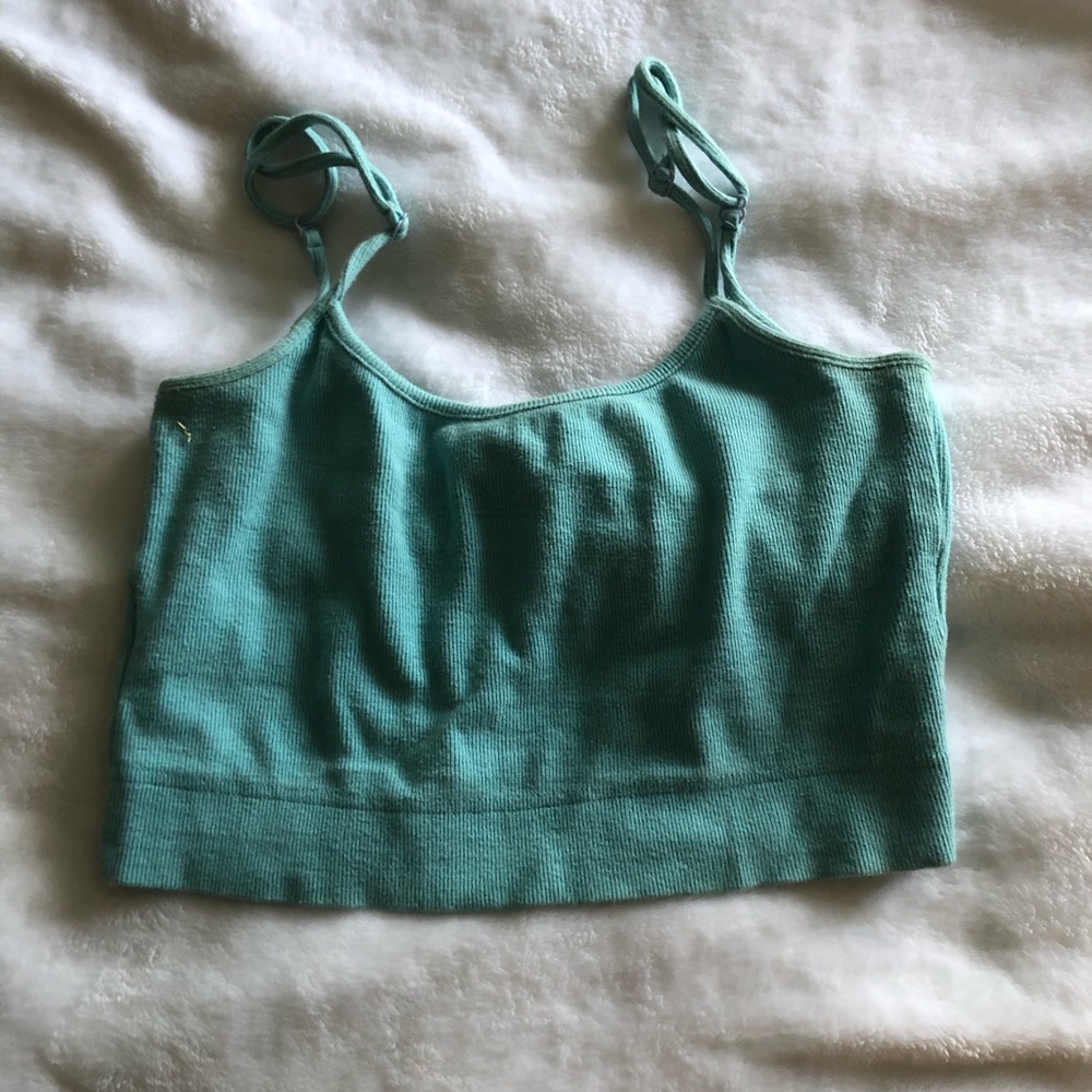 Teal / blue crop top